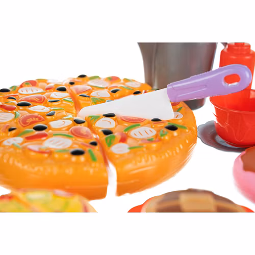 Kardborreformad Pizzaskärare Set Varmkorv Snabbmat Pommes Frites Burgerkniv 42 delar.