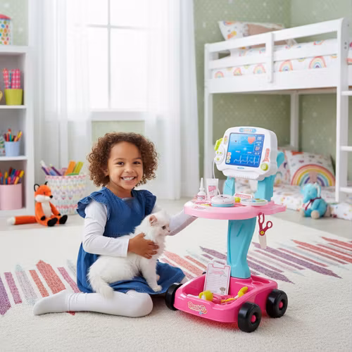 Litet doktorset för barn – en pedagogisk medicinsk leksak med tillbehör