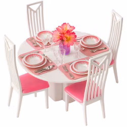 Dockhusmöbler Matset Bord Stolar Servis 43 delar