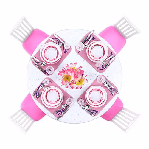 Dockhusmöbler Matset Bord Stolar Servis 43 delar