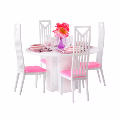 Dockhusmöbler Matset Bord Stolar Servis 43 delar