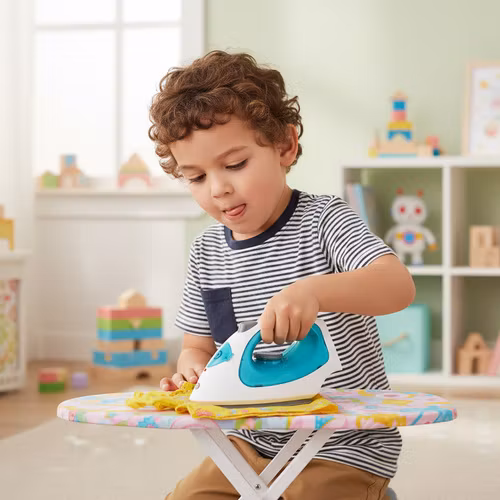 Barnstrykjärn, interaktiva + ljudeffekter för strykning