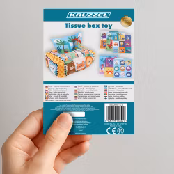 Sorteringskasse med lommetørklæder, plys, Montessori, sensorisk til børn 0+ - læring gennem leg