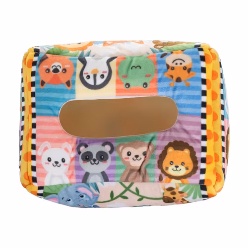 Sorteringslåda med näsdukar, plysch, Montessori, sensoriskt för barn 0+ - lärande genom lek