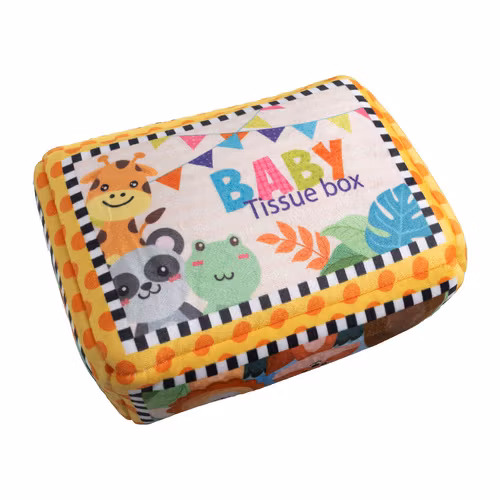 Sorteringslåda med näsdukar, plysch, Montessori, sensoriskt för barn 0+ - lärande genom lek