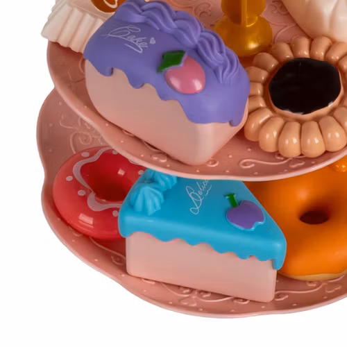 Barnteservis, kaffeservis, kaffetillbehör + presentetui, leksaks-tesservis med godis