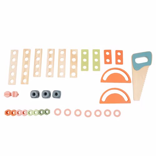 Barnverkstad med 3-i-1 träverktyg – det perfekta gör-det-själv-kitet