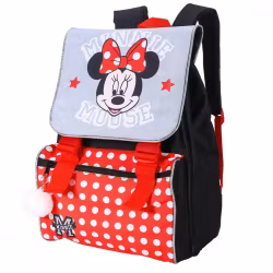 Disney Minnie skolväska, väska med Pompon, 42 cm