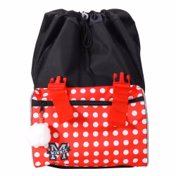 Disney Minnie skolväska, väska med Pompon, 42 cm