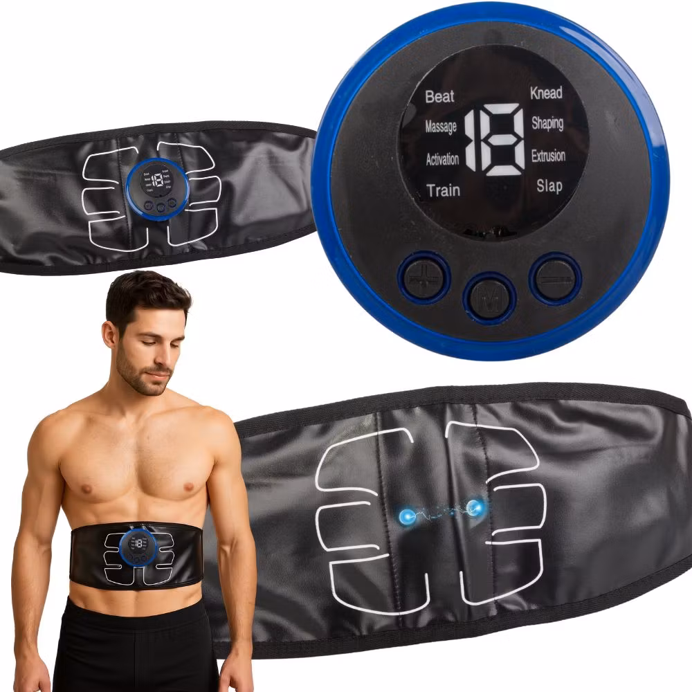 Elektrostimulator för magmuskler, ems-träningsbälte, magmassagelägen