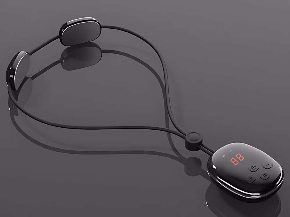 Elektrostimulator Nackmassageapparat USB – 15 intensitetsnivåer & 4 värmelägen EMS