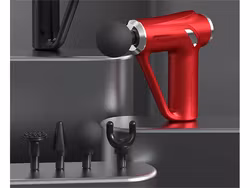 Massagepistol för Rygg, Kropp & Ben – Stark Muskelmassage med 4 Utbytbara Munstycken