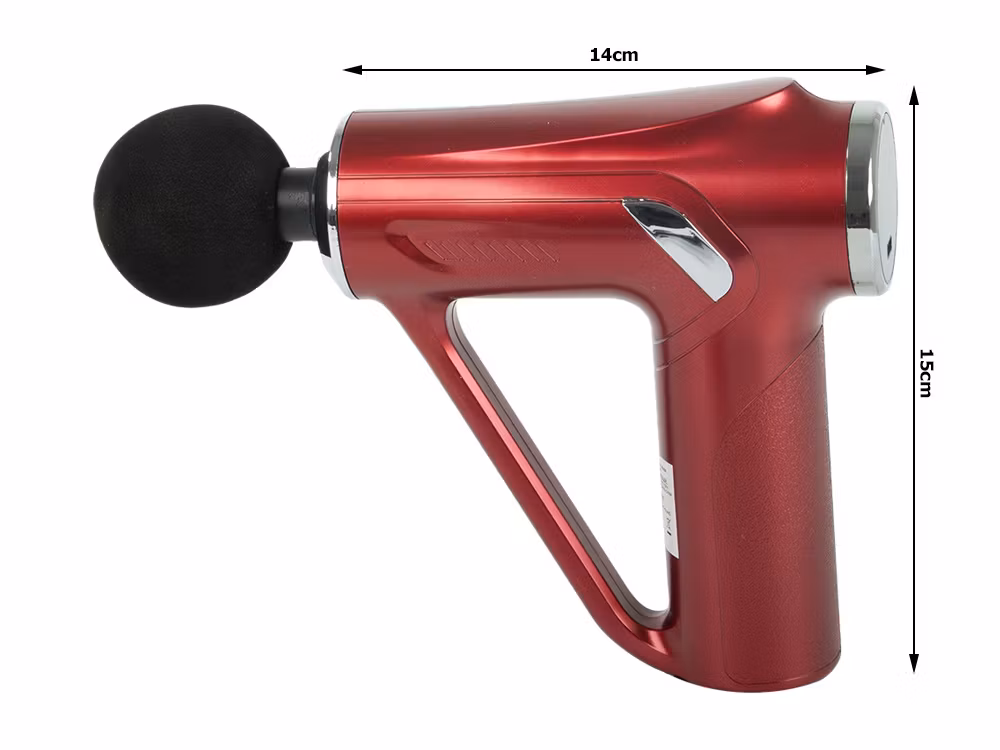 Massagepistol för Rygg, Kropp & Ben – Stark Muskelmassage med 4 Utbytbara Munstycken