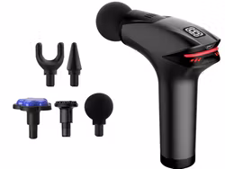 Massagepistol för Rygg, Kropp & Ben – Stark Muskelmassage med 5 Utbytbara Munstycken