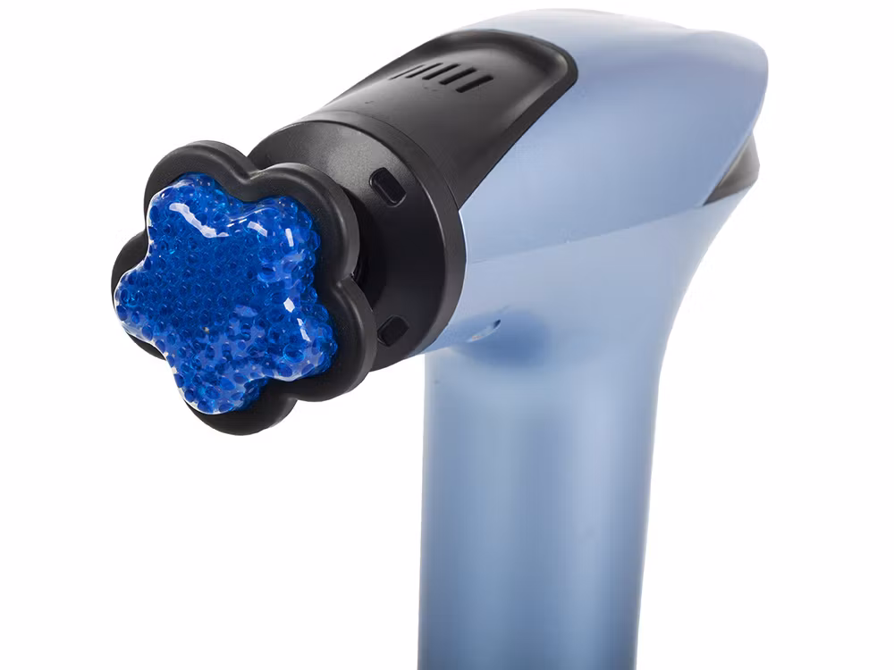 Massagepistol för Rygg, Stark Muskelmassage med 5 Utbytbara Munstycken -Blå