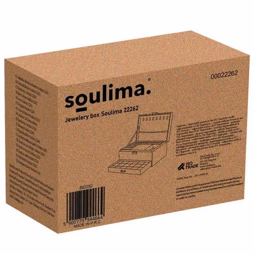 Svart Smyckeskrin – Smyckesförvaring med Fack för Ringar & Halsband