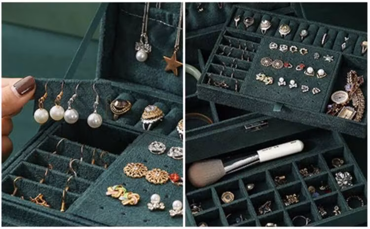 Smyckeskrin – Smyckesförvaring med Fack för Ringar & Halsband