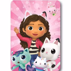 Mjuk Barnfilt -- Gabby’s Dollhouse Fleecefilt 100x140 cm