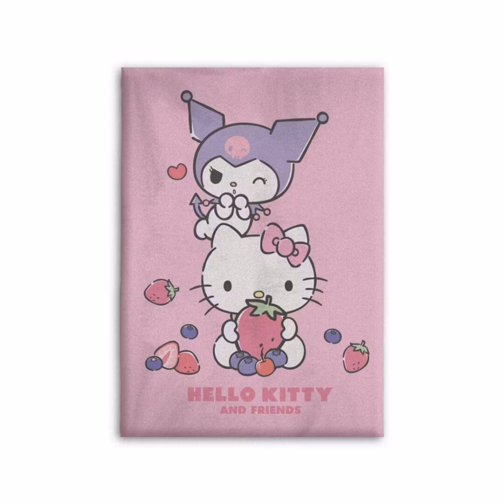 Hello Kitty Fruits fleecefilt 100x140cm