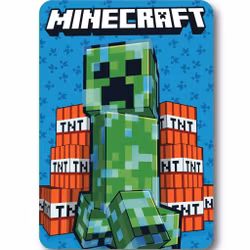 Minecraft fleecefilt – TNT 100x140 cm | Mjuk & varm barnfilt
