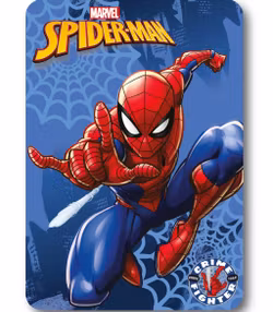 Spiderman fleecepläd – Watching Eyes 100x140 cm | Mjuk & varm barnfilt i blått