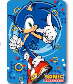 Sonic the Hedgehog fleecepläd – Guldring 100x140 cm