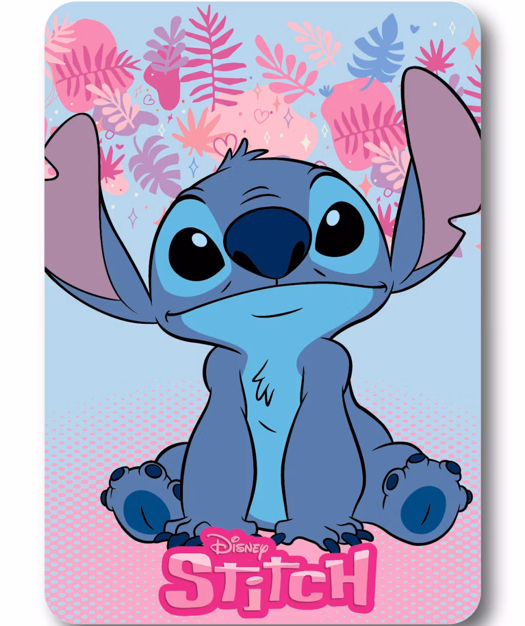 Disney Lilo & Stitch fleecefilt – Paradise 100x140 cm | Rosa barnfilt