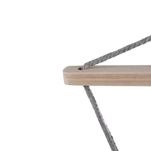 Trädgårdshängmatta 200x100 cm – Bekväm Hängmatta i Bomull med Trästag, 200 kg Kapacitet, Grå