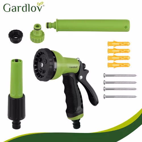 Automatisk Trädgårdsslangvinda 20 m – GARDLOV Väggmonterad Slangvinda med 7-läges Sprutpistol & 180° Rotation