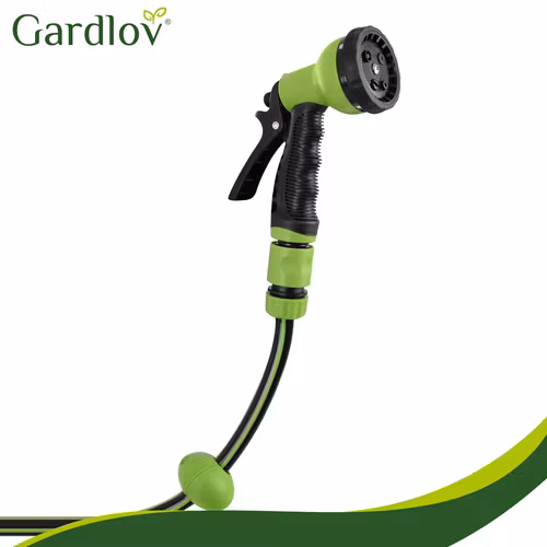 Automatisk Trädgårdsslangvinda 20 m – GARDLOV Väggmonterad Slangvinda med 7-läges Sprutpistol & 180° Rotation