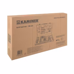 KAMINER Grillset 26 Delar – Grillredskap i Rostfritt Stål med Aluminiumväska & Tillbehör