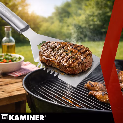 KAMINER Grillset 26 Delar – Grillredskap i Rostfritt Stål med Aluminiumväska & Tillbehör