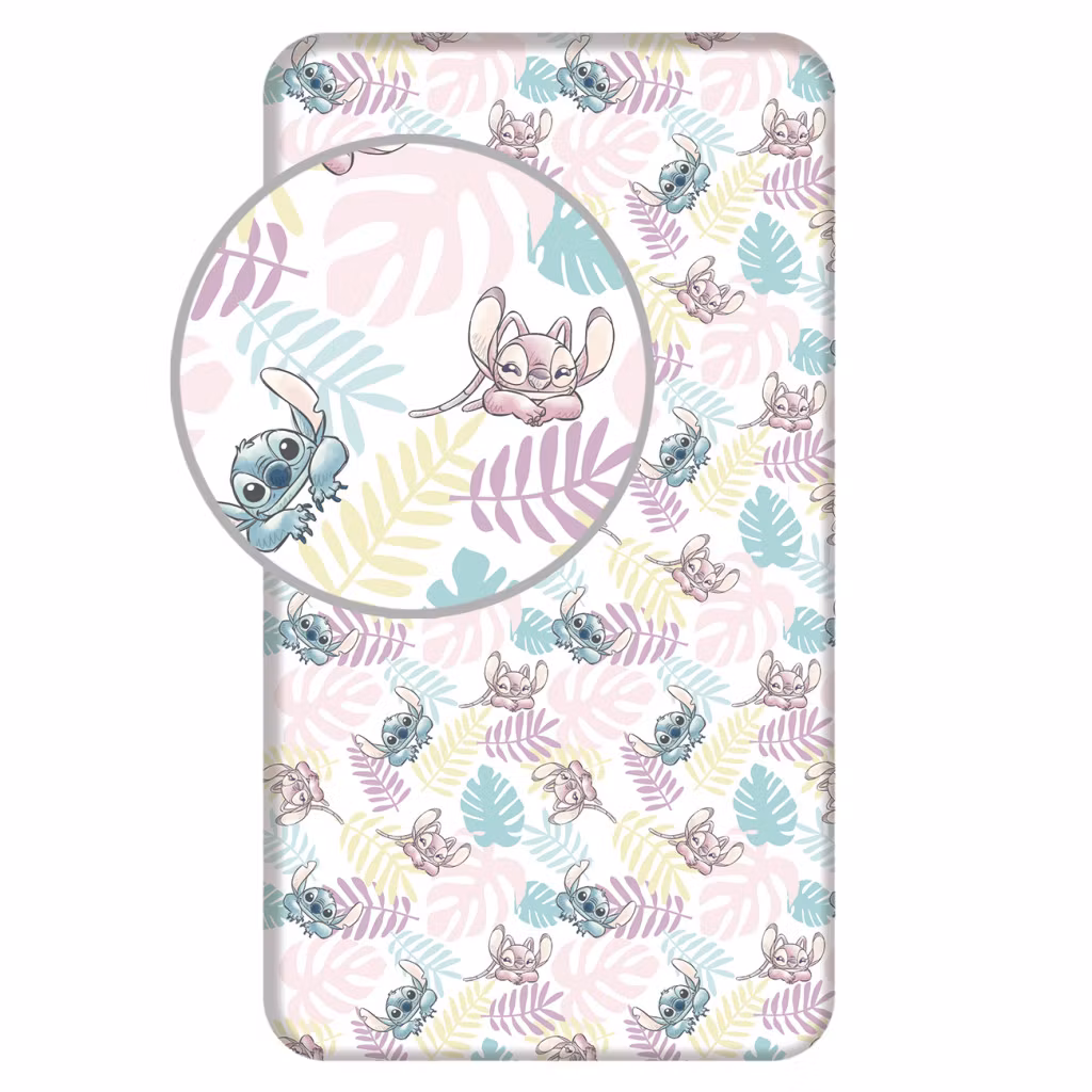 Disney Lilo & Stitch Löv dra-på-lakan 90x200 cm