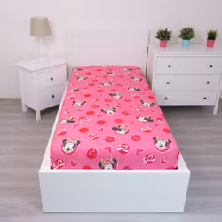 Disney Minnie Hjärtan dra-på-lakan 90x200 cm
