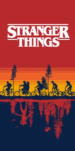 Stranger Things Upside Down badhandduk / strandhandduk 70x140 cm