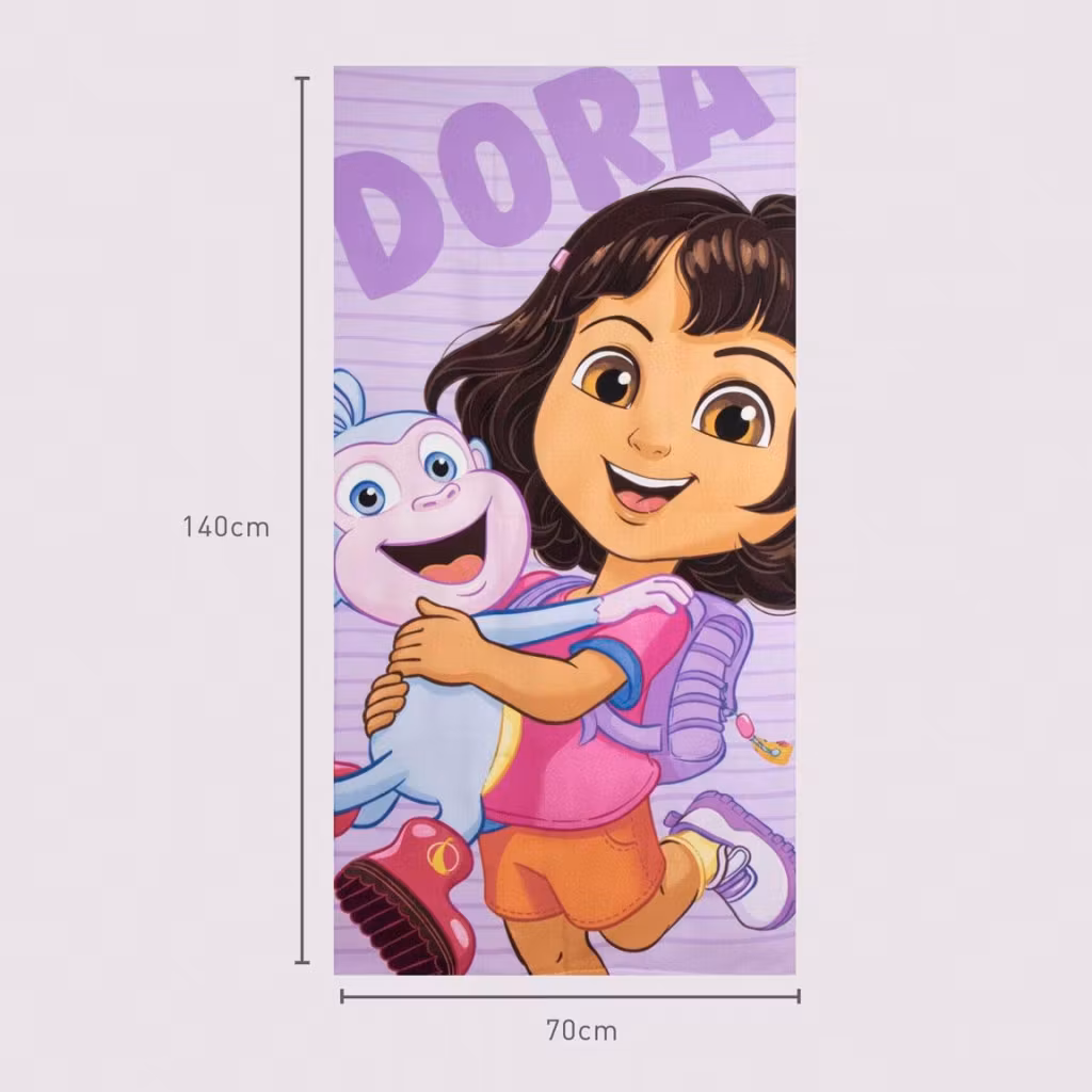 Dora Utforskaren “Happy” Strandhandduk 70x140 cm – Snabbtorkande