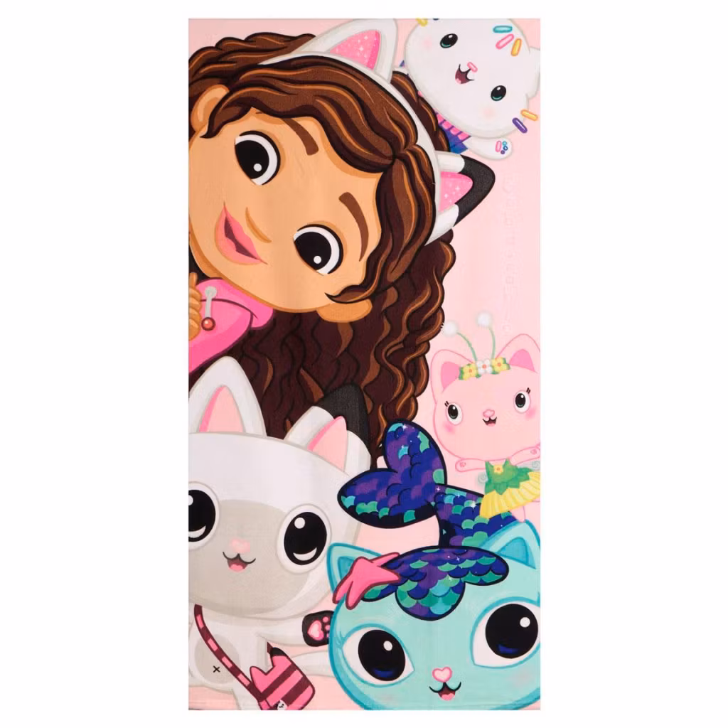 Gabby’s Dollhouse “Playtime” Strandhandduk 70x140 cm – Snabbtorkande