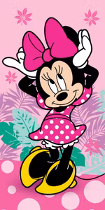 Disney Minnie “Pretty in Pink” Strandhandduk 70x140 cm – Bomull