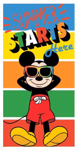 Disney Mickey Mouse “Starts” Strandhandduk 70x137 cm – Snabbtorkande
