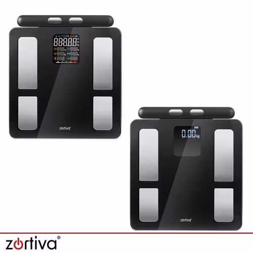 Analytisk baderomsvekt med Bluetooth – ZORTIVA Smart Premium