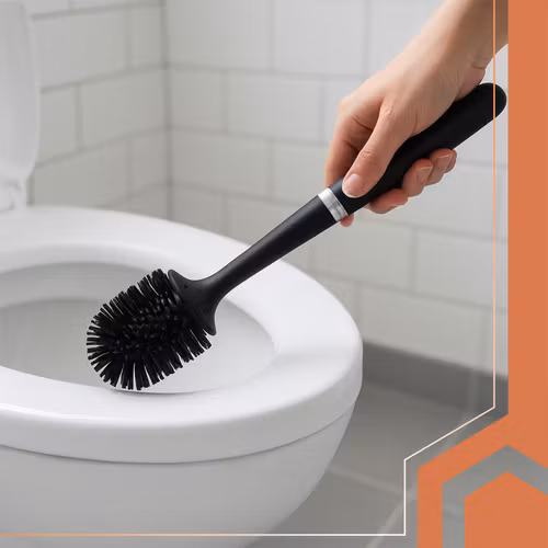 Silikoninen wc-harja musta – Ruhhy 25882 pidikkeellä