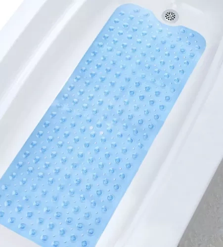 Sklisikker badematte 100 x 40 cm – Med sugekopper og ekstra sikkerhet