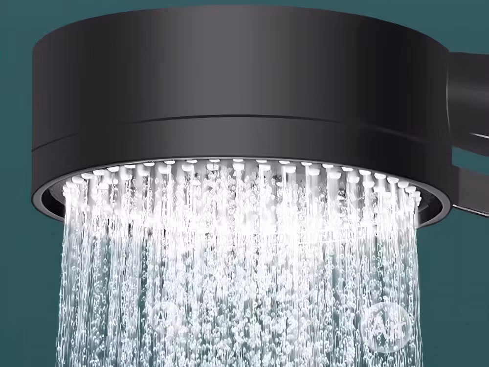 Duschset med handtag, 5 funktioner, slang 150 cm, högtrycksgrepp