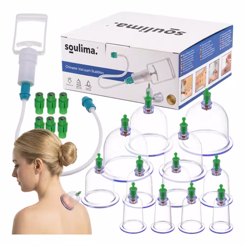 Kinesiska vakuumkoppar 12-set med pump – SOULIMA