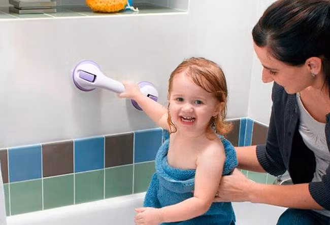 Sugkoppshandtag för badrum – Säker & enkel montering utan borrning