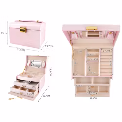 Smyckeskrin i satin – rosa (BEAUTYLUSHH)