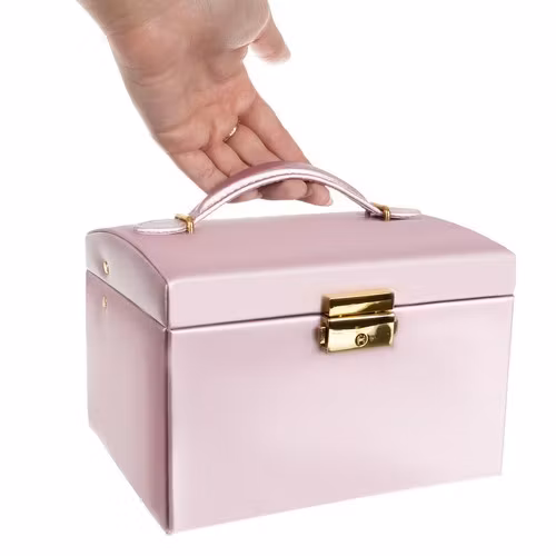 Smyckeskrin i satin – rosa (BEAUTYLUSHH)