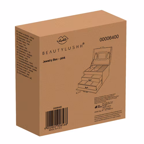 Smyckeskrin i satin – rosa (BEAUTYLUSHH)