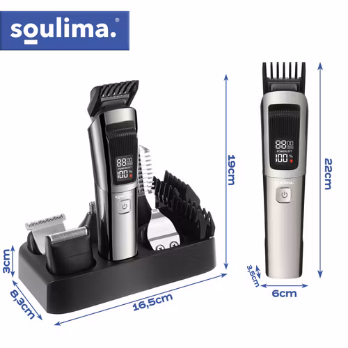 Soulima 8-i-1 Trimmer – Hårklippare & Skäggtrimmer USB-C IPX6