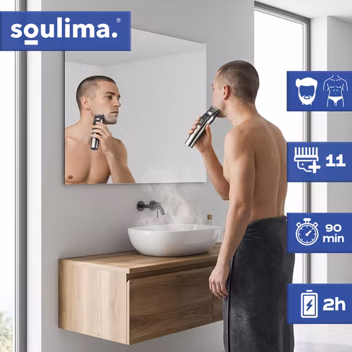 Soulima 8-i-1 Trimmer – Hårklippare & Skäggtrimmer USB-C IPX6